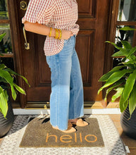 Load image into Gallery viewer, Flying Monkey High Rise Side Panel Step Hem Crop Wide Leg Jeans

