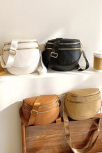 Load image into Gallery viewer, Double Zipper Vegan Leather Belt Bag
