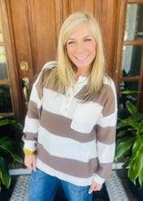 Load image into Gallery viewer, Striped Pocket Sweater

