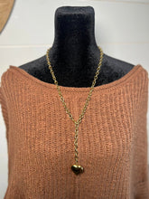 Load image into Gallery viewer, Stainless Steel Chunky Heart Drop Necklace
