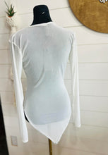 Load image into Gallery viewer, Ivory Mesh Long Sleeve Bodysuit
