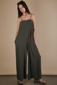 Light Olive Wide Leg Jumpsuit