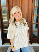 Load image into Gallery viewer, Striped Oversized Washed Cotton Tee
