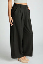 Load image into Gallery viewer, Wide Leg Micro Waffle Pleated Trousers
