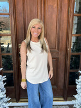 Load image into Gallery viewer, Cream 🍦Raised Rib Tank
