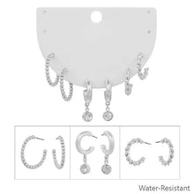 Load image into Gallery viewer, Water Resistant Small Hoop Earring Set - Set of 3

