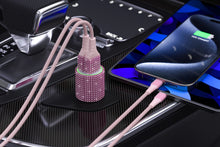 Load image into Gallery viewer, Bling Dual Usb Car Charger with Lightning Cable
