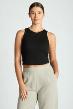 Load image into Gallery viewer, Ribbed Cropped Padded Tank
