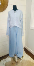 Load image into Gallery viewer, Blue Gingham Wide Leg Pants
