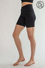 Load image into Gallery viewer, Nylon Ribbed Biker Shorts - 7" inseam
