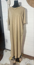 Load image into Gallery viewer, Washed French Terry Maxi T-shirt Dress by Easel
