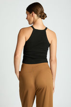 Load image into Gallery viewer, Ribbed HALTER Cropped Padded Tank
