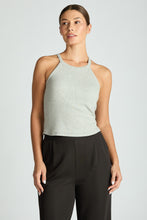 Load image into Gallery viewer, Ribbed HALTER Cropped Padded Tank
