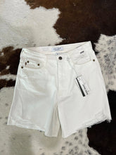 Load image into Gallery viewer, Judy Blue Rigid Magic White Distressed Dad Shorts
