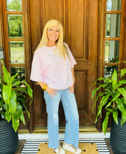 Load image into Gallery viewer, Oversized Striped Boyfriend Tee
