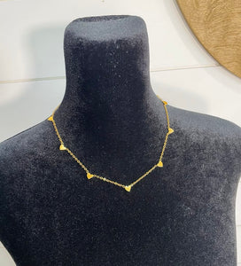 Stainless Steel Dainty Heart Chain Necklace