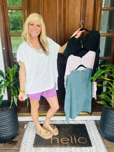 Load image into Gallery viewer, V-Neck Oversized Top with Side Slits
