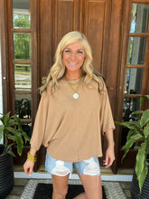 Load image into Gallery viewer, Batwing Micro ribbed Waffleknit Oversized Top
