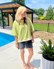 Load image into Gallery viewer, Striped Viscose Modal Relaxed Fit Top
