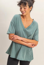 Load image into Gallery viewer, V-Neck Exposed Seam Tee
