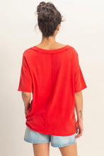 Load image into Gallery viewer, V-Neck Exposed Seam Tee
