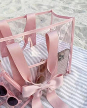 Load image into Gallery viewer, Pink Bow PVC Tote Bag
