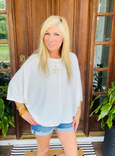Load image into Gallery viewer, Batwing Micro ribbed Waffleknit Oversized Top
