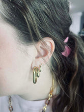 Load image into Gallery viewer, Faux Double Earring Hoop - Water Resistant
