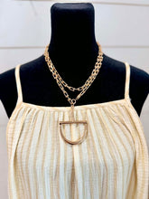 Load image into Gallery viewer, Gold Water Resistant Horsebit Chain Necklace
