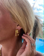 Load image into Gallery viewer, Faux Double Earring Hoop - Water Resistant

