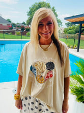 Load image into Gallery viewer, Sea Shells Mineral Washed Oversized Graphic Tee by Easel
