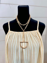 Load image into Gallery viewer, Gold Water Resistant Horsebit Chain Necklace
