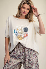 Load image into Gallery viewer, Sea Shells Mineral Washed Oversized Graphic Tee by Easel
