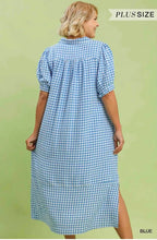 Load image into Gallery viewer, Gingham Collared Midi Dress by Umgee
