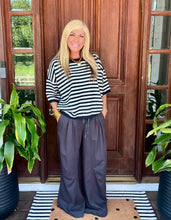 Load image into Gallery viewer, Striped Gray Knit Top
