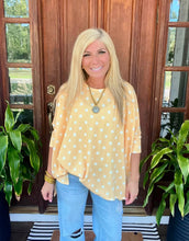 Load image into Gallery viewer, Polka Dot Raised Ribbed Dolman Oversized Top
