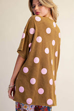 Load image into Gallery viewer, Polka Dot Easel Faux Pocket Tee
