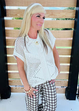 Load image into Gallery viewer, Oatmeal Chunky Knit Button Up Sweater

