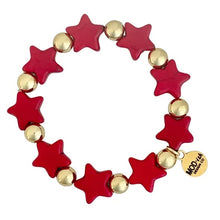 Load image into Gallery viewer, Howlite Star Natural Stone Stretch Bracelet
