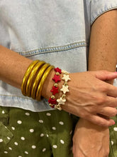 Load image into Gallery viewer, Howlite Star Natural Stone Stretch Bracelet

