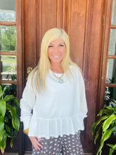 Load image into Gallery viewer, Long Sleeve Ruffle Detail Long Sleeve Top

