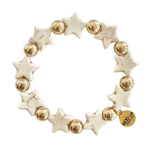 Load image into Gallery viewer, Howlite Star Natural Stone Stretch Bracelet
