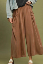 Load image into Gallery viewer, Flowy Wide Leg Pocket Pants: Black or Brown
