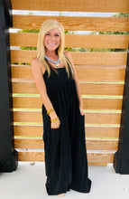 Load image into Gallery viewer, Black Padded Mineral Wash Jumpsuit by BIRDIE
