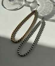Load image into Gallery viewer, Tarnish Resistant Beaded Ball Necklace: Gold or Silver
