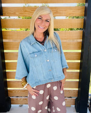 Load image into Gallery viewer, The "Viral" Cape Denim Boxy Jacket by RISEN
