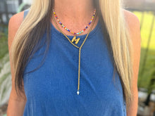 Load image into Gallery viewer, Rainbow Beaded Initial Necklace
