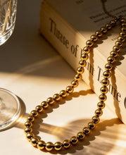 Load image into Gallery viewer, Tarnish Resistant Beaded Ball Necklace: Gold or Silver
