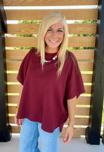 Load image into Gallery viewer, Waffleknit Half Sleeve Oversized Top
