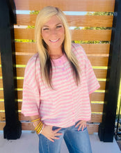 Load image into Gallery viewer, Oversized Striped Button Up Sweater
